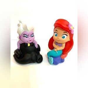 Disney Store Ariel and Ursula Little Mermaid Bath Toys Figures Plastic